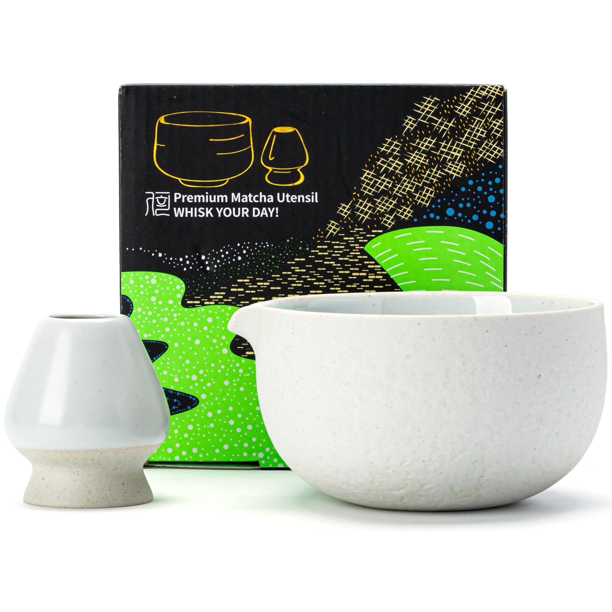 Amazon.com: TEANAGOO Matcha Bowl with Spout, 2-PCS Ceramic Matcha
